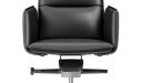 'Aulenti' Medium Back Office Chair With Slim Leather Arms