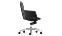 'Aulenti' Medium Back Office Chair With Slim Leather Arms