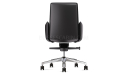 'Aulenti' Medium Back Office Chair With Slim Leather Arms