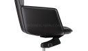 'Aulenti' Medium Back Office Chair With Slim Leather Arms