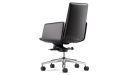 'Aulenti' Medium Back Office Chair With Slim Leather Arms