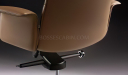 'Aulenti' High Back Office Chair In Coffee Brown Leather