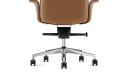 'Aulenti' High Back Office Chair In Coffee Brown Leather