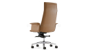 'Aulenti' High Back Office Chair In Coffee Brown Leather