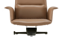 'Aulenti' High Back Office Chair In Coffee Brown Leather