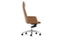 'Aulenti' High Back Office Chair In Coffee Brown Leather