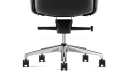 'Aulenti' Slim High Back Office Chair In Black Leather