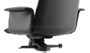 'Aulenti' Slim High Back Office Chair In Black Leather