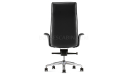 'Aulenti' Slim High Back Office Chair In Black Leather