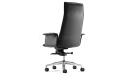 'Aulenti' Slim High Back Office Chair In Black Leather