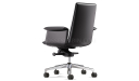 'Aulenti' Mid Back Office Chair In Black Leather