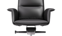 'Aulenti' Mid Back Office Chair In Black Leather