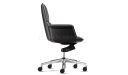 'Aulenti' Mid Back Office Chair In Black Leather