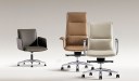 'Aulenti' Mid Back Conference Room Chair With Steel Arms