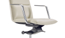 'Aulenti' Mid Back Conference Room Chair With Steel Arms