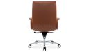 'Omega' Office Chair In Dark Tan PU Leather