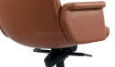 'Omega' Office Chair In Dark Tan PU Leather
