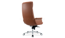 'Omega' Office Chair In Dark Tan PU Leather