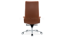 'Omega' Office Chair In Dark Tan PU Leather