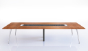 'Varna' 13 Ft Meeting Table in Open Pore Walnut Veneer