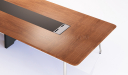 'Varna' 13 Ft Meeting Table in Open Pore Walnut Veneer