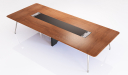 'Varna' 13 Ft Meeting Table in Open Pore Walnut Veneer