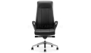'Calm' Office Chair In Gray Nappa Leather