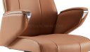 'Calm-A' High Back Office Chair In Tan Leather