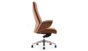 'Calm-A' High Back Office Chair In Tan Leather