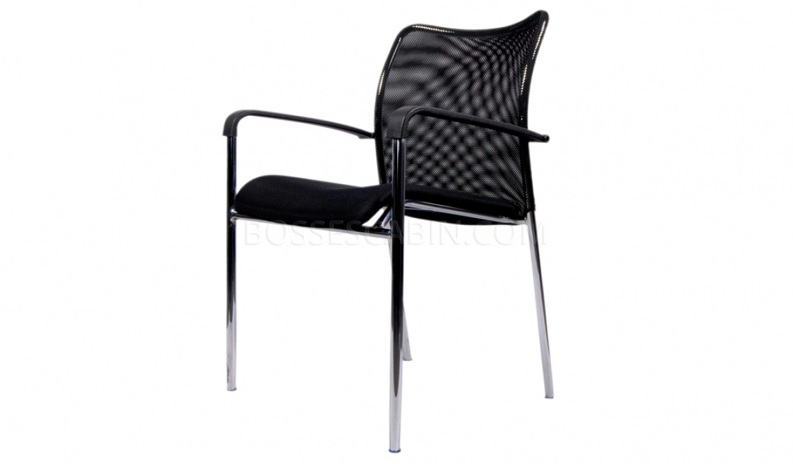 Fixed Base Office Chair With Mesh Back : Boss's Cabin