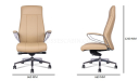 'Calm' High Back Office Chair In Latte Brown Artificial Leather