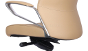 'Calm' High Back Office Chair In Latte Brown Artificial Leather