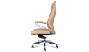 'Calm' High Back Office Chair In Latte Brown Artificial Leather