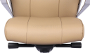 'Calm' High Back Office Chair In Latte Brown Artificial Leather