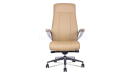 'Calm' High Back Office Chair In Latte Brown Artificial Leather