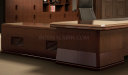 'Imperial' 11 Feet Executive Desk In Walnut Veneer