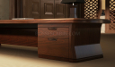 'Imperial' 11 Feet Executive Desk In Walnut Veneer