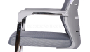 'Spirit' Gray Mesh Visitor Chair In Chrome Frame