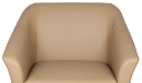 'Flower' Armchair In Artificial Leather With Curved Armrests