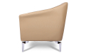 'Flower' Armchair In Artificial Leather With Curved Armrests