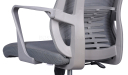 'Spirit' Office Chair With Headrest In Light Gray Frame