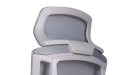 'Spirit' Office Chair With Headrest In Light Gray Frame