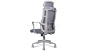 'Spirit' Office Chair With Headrest In Light Gray Frame