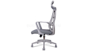 'Spirit' Office Chair With Headrest In Light Gray Frame