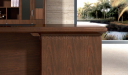 walnut veneer finish office desk