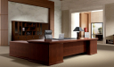 'Royale' 9 Feet Classical Office Table In Sapele Veneer