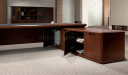 'Royale' 9 Feet Traditional Office Table In Walnut Veneer