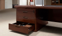 'Royale' 9 Feet Traditional Office Table In Walnut Veneer