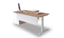 office desk with side credenza
