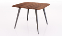 square meeting table in walnut laminate